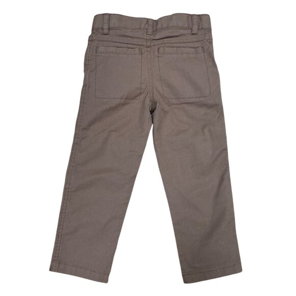 Cat & Jack Kids Brown Stretch Pants Size 4 With Elastic Waist & Adjustable Tabs - Picture 2 of 8